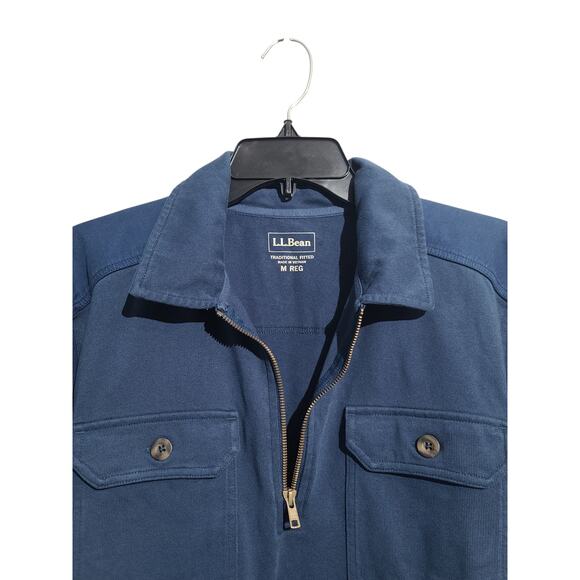 L.L. Bean Blue Allagash Men's 1/2 Zip Pullover Size M - Picture 4 of 5